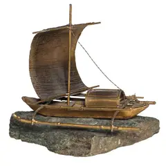 Michael Cacnio, Untitled (Boat), brass