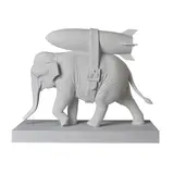 Sync x Brandalism x Medicom, Banksy Elephant with Bomb (White Version), polystone , with box