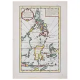 Untitled by Karte von den Philippinischen Celebes and Molukkischen Eyladen Map, hand-colored engraving, sold Jul 2021