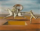 Edgar Ende, Allegorie; Die Frau auf dem Zelter; Die Jagd, 1932, Öl auf Leinwand