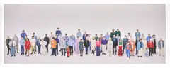 Karin Sander, 3D Bodyscans von 54 Personen im Maßstab 1:10, 1998/99, Inkjet-Print auf dünnem Papier