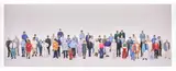 Karin Sander, 3D Bodyscans von 54 Personen im Maßstab 1:10, 1998/99, Inkjet-Print auf dünnem Papier