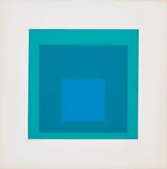 Blue Reminding by Josef Albers, 1966, Farbserigrafie auf Mohawk Superfine Bristol, sold Feb 2022