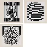 Victor Vasarely, Konvolut von 3 Serigrafien, Jeweils: Farbserigrafie auf leichtem Karton
