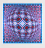 Victor Vasarely, Ohne Titel, Farbserigrafie auf leichtem Karton