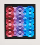 Victor Vasarely, Ohne Titel, Farbserigrafie auf leichtem Karton
