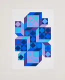 Victor Vasarely, Ohne Titel, Farbserigrafie auf Karton