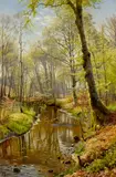 Peder Moerk Moensted, Sonniger Frühlingstag, Öl auf Leinwand