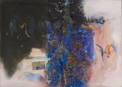 Franz Alfred Theophil Winter, "Hyomo - Do", 1963, Mischtechnik auf Leinwand