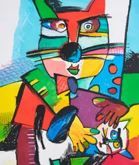 Otmar Alt, Ohne Titel, Farbserigrafie auf Bütten