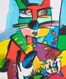 Otmar Alt, Ohne Titel, Farbserigrafie auf Bütten