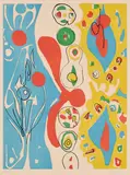Ernst Wilhelm Nay, Spiele des Menschen (Aus: Über den Menschen), 1965, Farbaquatinta auf Velin