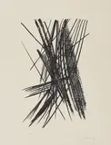 L16 by Hans Hartung, 1957, Lithografie auf Velin, sold Jan 2022
