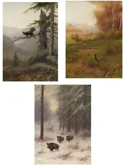 Auktion 479, Los 173 by August Mötsch, Jeweils Öl auf Leinwand, sold Jan 2022