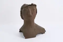 Wilhelm Loth, Kopf 4/54 - Portraitstudie Eva F.W, 1954, Terrakotta