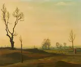 Theo Champion, Winterabend, 1932, Öl auf Leinwand