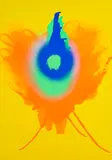 Otto Piene, Feuergeier, 1973, Farbserigrafie auf leichtem Karton