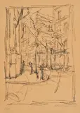Rue d'Alesia by Alberto Giacometti, 1954, Lithografie auf Velin, sold Feb 2022