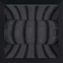 Stereoskopisches Multiple (PSR) by Ludwig Wilding, 1995, Serigrafie von innen auf Plexiglas über Serigrafie auf gewölbtem Karton in Objektkasten, sold Sep 2022