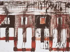 Ohne Titel by Per Kirkeby, 1994, Farblithografie auf leichtem Karton, sold Feb 2022