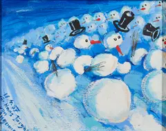 Peter Angermann, Ohne Titel, 1987, Acryl auf Hartfaserplatte