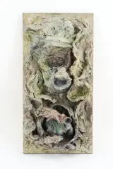 "beff" by Bernard Schultze, 1959, Relief. Öl und plastische Elemente auf Leinwand, sold Mar 2022