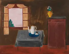 Max Peiffer Watenphul, Blick aus dem Fenster, 1920, Öl auf Leinwand