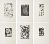 Emil Schumacher, Atischa, 1959, Mappe mit 9 Radierungen auf Velin