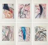Walter Stöhrer, Der Kopf des Vitus Bering, 1976, Mappe mit 6 Farbradierungen auf Velin
