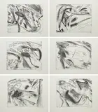 Walter Stöhrer, Vitus B.: Ihre Gesichter mit Wachs überzogen, um Leben vorzutäuschen, 1976, Mappe mit 11 Radierungen auf Velin