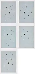 Hubert Kiecol, Astronomie, 1992, Mappe mit 5 Holzschnitten auf Büttenkarton