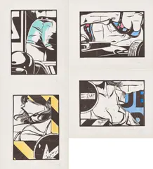 Fritz Köthe, Sechs Linolschnitte, 1965, Mappe mit 6 Linolschnitten auf Velin