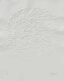 Kleine Spirale by Günther Uecker, 2004, Prägedruck auf Bütten, sold Feb 2022