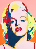 James Gill, MM Portrait in Pink Room, 2017, Farbserigrafie auf festem Velin