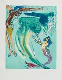 The Little Mermaid (Aus: Hans Christian Anderson Tales) by Salvador Dalí, Farblithografie auf Japan, sold Apr 2022