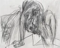 Martin Disler, Ohne Titel, 1987, Grafit auf Velin