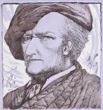 Ernst Fuchs, Hommage à Richard Wagner, 1985, Kassette mit 40 Offsets und einer Farblithografie auf Velin, in Plexiglasschuber