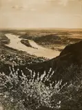 August Sander, Rheinlandschaft, 1932-40, Vintage. Gelatinesilberabzug. Mit Tuscherand