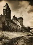 August Sander, Zons am Niederrhein. Äußere Umwallung, 1932-40, Vintage. Gelatinesilberabzug. Mit Tuscherand