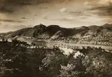 August Sander, Das Siebengebirge vom Rolandsbogen aus gesehen, 1932-40, Vintage. Gelatinesilberabzug. Mit Tuscherand