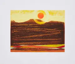 Stadt by Max Ernst, 1970, Farbserigrafie auf leichtem Karton, sold Feb 2022
