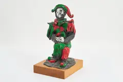 Harlekin by Markus Lüpertz, Bronze, bemalt. Auf Holzsockel, sold Mar 2022