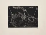 Antoni Tàpies, Matière et graffiti, 1969, Aquatinta und Carborundum auf Chiffon de Mandeure (Wasserzeichen)