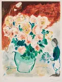 Le Bouquet by Marc Chagall, 1955, Farblithografie auf Arches (Wasserzeichen), sold Feb 2022
