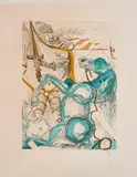 Salvador Dalí, Saint Martin, 1965, Farbradierung und Aquatinta auf Japan