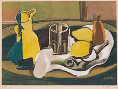 Georges Braque, Nature morte aux citrons, 1960, Farbcollotypie und Pochoir auf Velin