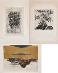 Johnny Friedlaender, Konvolut von 5 Druckgrafiken, a) Die Fische