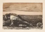 Käthe Kollwitz, Die Pflüger (Aus: Bauernkrieg), 1907/1921, Radierung auf Velin