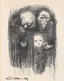 Wehrt dem Hunger! Kauft Ernährungsgeld by Käthe Kollwitz, 1924, Lithografie auf Kupferdruckpapier, sold Aug 2022