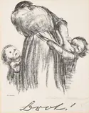 Brot! by Käthe Kollwitz, 1924, Lithografie auf Bütten, sold Apr 2022